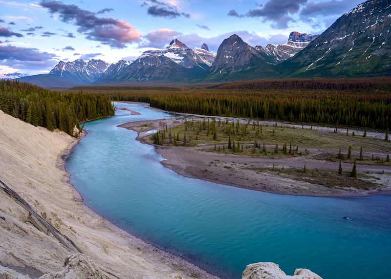 The Athabasca River from the Icefields Parkway, Jasper National Park