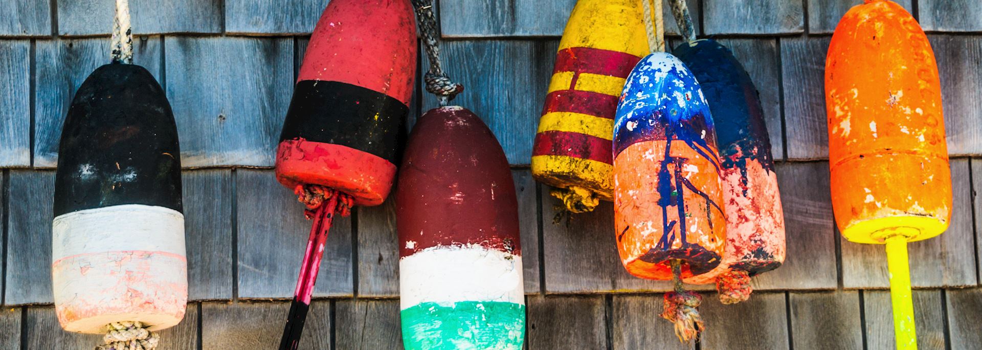 Lobster buoys, Maine, New England