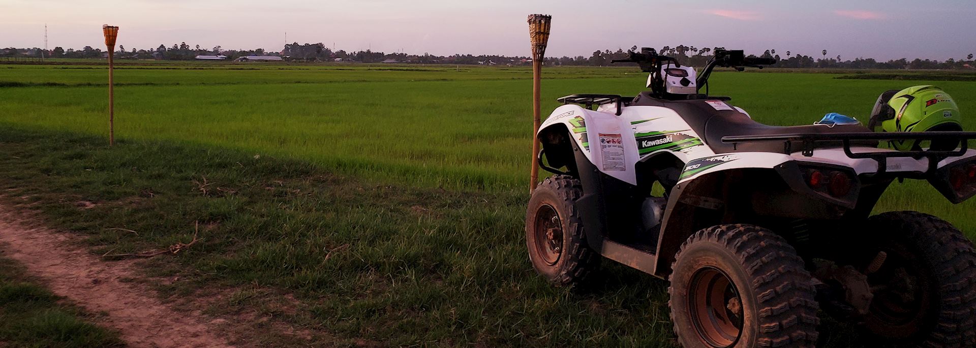 Quad biking at sunset, Siem Reap